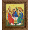 Пример оформления в рамке Святая Троица Канва с рисунком для вышивки бисером Конек 9206