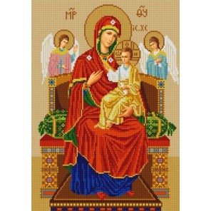 Богородица Всецарица Канва с рисунком для вышивки бисером Конек