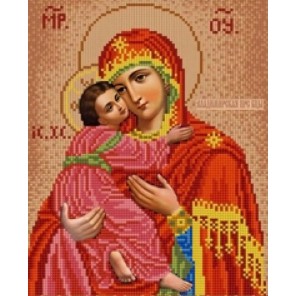Владимирская Богородица Канва с рисунком для вышивки бисером Конек