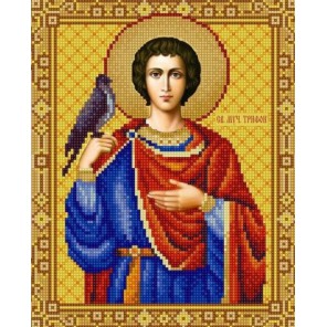 Святой Трифон Канва с рисунком для вышивки бисером Конек