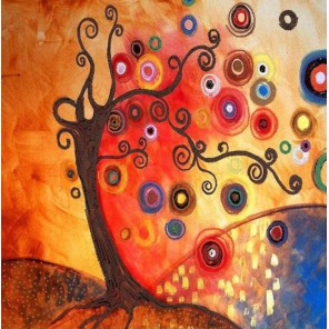 Дерево Канва с рисунком для вышивки бисером Конек