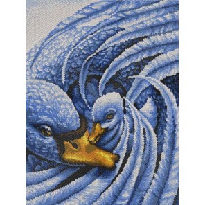 Лебеди Канва с рисунком для вышивки бисером Конек
