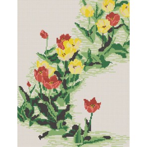 Тюльпаны Канва с рисунком для вышивки бисером Конек
