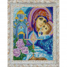 Пример оформления в рамке Богородица Канва с рисунком для вышивки бисером Конек 9733