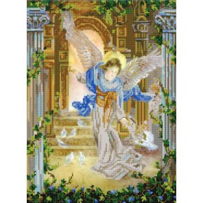 Ангел и голуби Канва с рисунком для вышивки бисером Конек