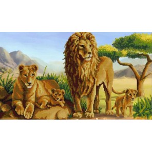 Львы Канва с рисунком для вышивки бисером Конек