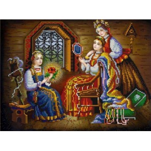Три девицы Канва с рисунком для вышивки бисером Конек