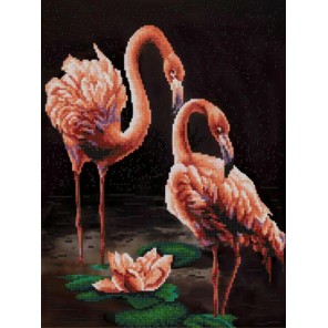 Фламинго Канва с рисунком для вышивки бисером Конек
