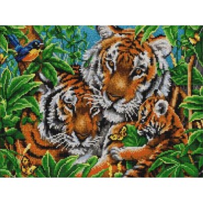 Тигры Канва с рисунком для вышивки бисером Конек