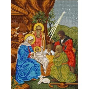 Рождество Христово Канва с рисунком для вышивки бисером Конек