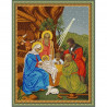 Пример оформления в рамке Рождество Христово Канва с рисунком для вышивки бисером Конек 9851