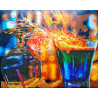 Законченная работа Огненные коктейли Алмазная картина-раскраска Color Kit