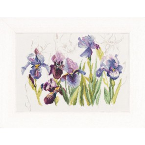  Tripych Blue Flowers - Irisses Набор для вышивания LanArte PN-0008027