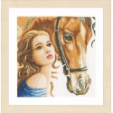 Woman and horse Набор для вышивания LanArte
