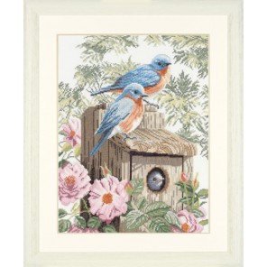  Garden Bluebirds Набор для вышивания LanArte PN-0008197
