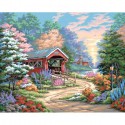 Живописный мост Раскраска (картина) по номерам Dimensions