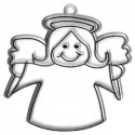 Ангел 7,5х7,5 Фигурка из пластика с контуром для декорирования Rayher