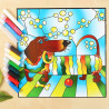 Радужная такса Набор с рамкой для создания картины-витража Color Kit
