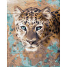  Портрет леопарда Картина по номерам на дереве KD0098