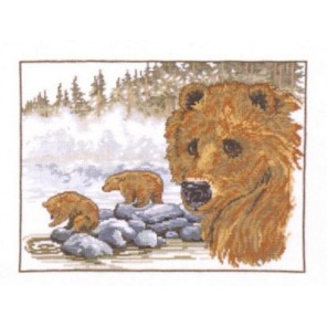  Бурый медведь Набор для вышивания Permin 90-0174