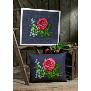  Розы и лилии Набор для вышивания Permin 70-6426