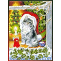 Рождественский котёнок Набор для вышивания Kustom Krafts