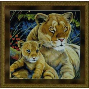  Львица с детенышем Набор для вышивания Kustom Krafts 99877