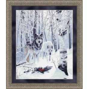  Волки в зимнем лесу Набор для вышивания Kustom Krafts 99897