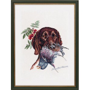  Охотничья собака с птицей Набор для вышивания Eva Rosenstand 12-950