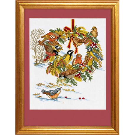  Рождественский венок и птицы Набор для вышивания Eva Rosenstand 12-986