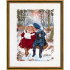  Дети на качелях зимой Набор для вышивания Eva Rosenstand 12-837