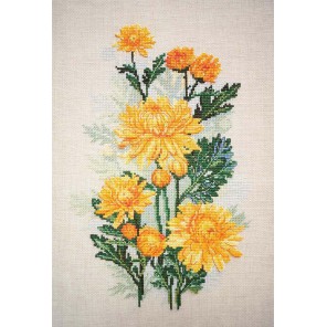  Желтые хризантемы Набор для вышивания Марья Искусница 04.004.06