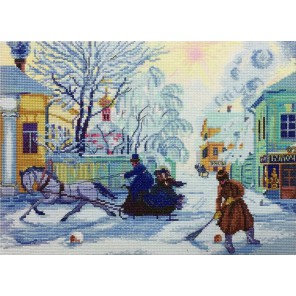  Морозный день по картине Б. Кустодиева Набор для вышивания Марья Искусница 06.003.06