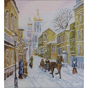  Зимняя улочка по картине И. Морозова Набор для вышивания Марья Искусница 02.007.01