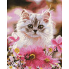  Котенок в цветах Алмазная мозаика на подрамнике GJ862