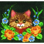 Котёнок в цветах Набор для вышивания коврика MCG TEXTILES