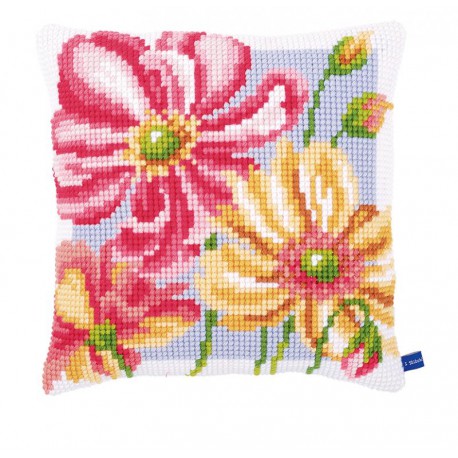 Красочные цветы Набор для вышивания подушки VERVACO