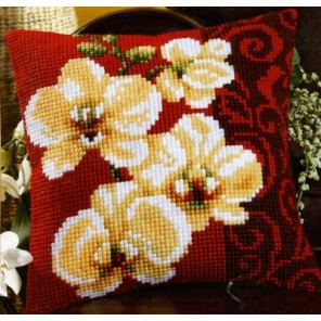 Белая орхидея Набор для вышивания подушки VERVACO