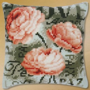 Розы Набор для вышивания подушки VERVACO