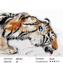Тигр на водопое Раскраска картина по номерам на холсте Menglei