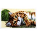 Играющий котенок Набор для вышивания коврика VERVACO