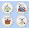 Игривый щенок Набор для вышивания подставок MCG TEXTILES