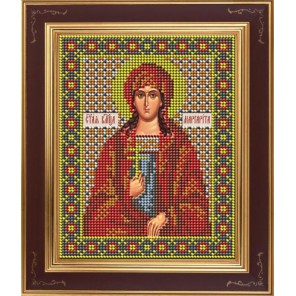 Святая великомученица Маргарита Комплект для вышивания бисером Икона GALLA COLLECTION