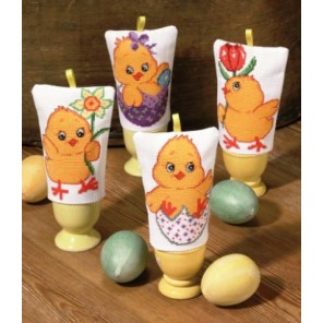 Цыплята Набор для вышивания грелки для яиц декоративная PERMIN