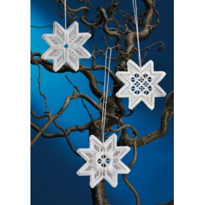 Рождественская звезда Набор для вышивания елочных украшений в технике хардангер PERMIN
