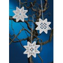 Рождественская звезда Набор для вышивания елочных украшений в технике хардангер PERMIN