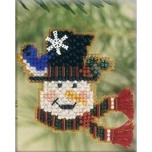 Снеговик-весельчак Набор для вышивания бисером MILL HILL