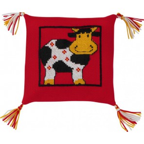 Корова Набор для вышивания подушки PERMIN