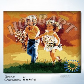В рамке Детский смех Раскраска по номерам на холсте Hobbart HB4050050