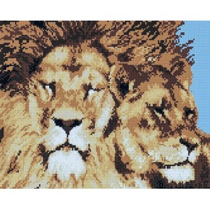  Львы Алмазная мозаика на подрамнике QA202133